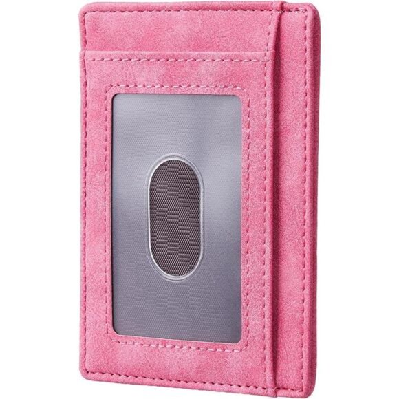 Slim Wallet Front Pocket Minimalist Leather RFID Blocking Medium Size - Picture 3 of 5